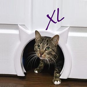 The Kitty Pass XL interieur kattendeur grote kat verborgen kattenbak extra grote kattendeur