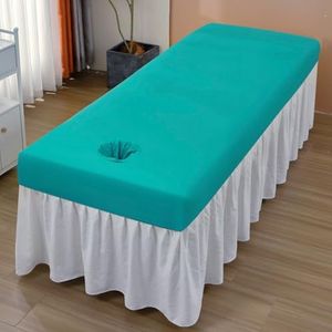 Green/a,190 * 70cm,LDLCYCN Waterdichte Massage Bed Cover Met Gezicht Gat SPA Massage Bank Beschermhoes Schoonheidsbed Hoeslaken Matrashoes Voor Tattoo Tafel Schoonheidssalon Bed Wasbaar