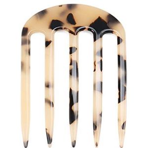 Twist Haar Zijkam Cellulose Acetaat 5 Tanden Schildpad voor Shell Hairpi