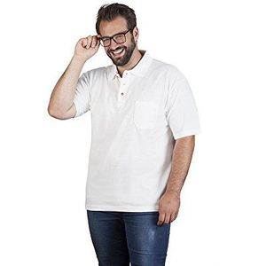 Heavy poloshirt met borstzak voor heren, wit, XXL