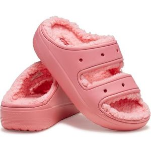 Crocs Classic Cozzzy Platformsandalen, met donzige voering, uniseks, volwassenen, 6 Women/4 Men