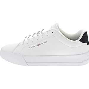 Tommy 49710LE sportschoenen van leer met rubberen zool, wit, hemel, 43 EU