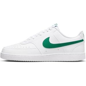Nike Court Vision Lo Nn Low Top schoenen voor heren, wit/malachiet-wit, 45,5 EU, Wit Malachiet Wit, 45.5 EU