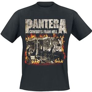 Pantera Cowboys From Hell - Fire Frame T-shirt zwart L 100% katoen Band merch, Bands