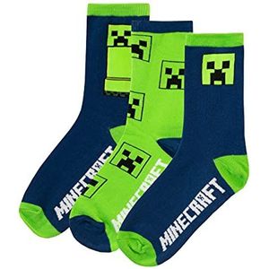Minecraft Jongens Sokken set van 3 Veelkleurig 31-36