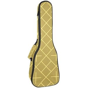 JRHEJTFZ Sopraan Ukulele Bag - 26x9x3 inch - Duurzame en stijlvolle beschermhoes voor ukeleles - stijlvolle geometrische patronen - bruine ukelele rugzak - geschikt voor de meeste maten van ukelele