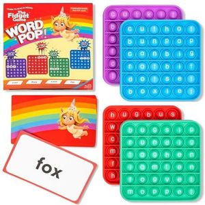 Word Pop CVC Woordspellen - Leer lezen in weken leermiddelen - Multisensorische lees- en fonics-spellen ideaal voor kleuterschool tot 1e klas door The Fidget Game - Bordspellen - Fidget Word Pop