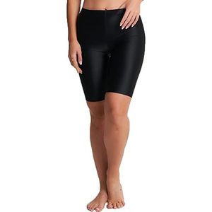 undercover lingerie Womens glanzende super rekbare lycra legging fietsen dans shorts, Zwart, S-M