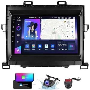 Android 13 Dubbel DIN autoradio voor Toyota Alphard 2 H20 2008-2014-GPS Navi | Gratis achteruitrijcamera| 9 inch Scherm met Carplay Android Auto/FM RDS DAB+/Bluetooth/SWC/DSP Stereo(NF-6)
