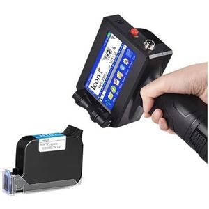 Kleine draagbare inkjetprinter Productiedatum QR-code Batchnummer Logo-encoder Plastic zak Verpakkingsdoos Metalen drukmachine(Printer-1 Ink)