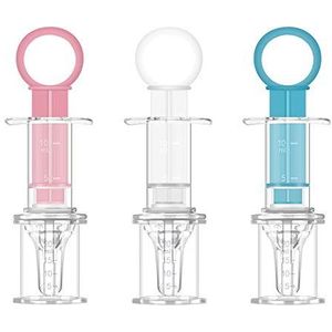 Medicijndispenser voor kinderen, vloeibare medicijnen, spuit voor levensmiddelen, water, melk, sap, vitaminen, 3 stuks