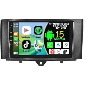 Draadloze Autoradio Android 15 voor Mercedes Benz Smart Fortwo 2011-2015 met draadloze carplay en Android Auto Bluetooth USB Wifi 4G GPS Navigatie(S-2(2G+32G))