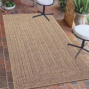 Teppich-Traum Modern en duurzaam buitentapijt met jute-effect, perfect voor balkon, tuin en terras, 60 x 90 cm