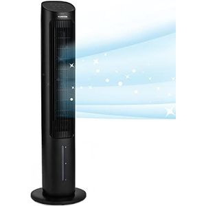 Klarstein Mobiele airconditioner, 5-in-1 mobiele luchtkoeler met nachtmodus, ventilator, stil, luchtbevochtiger en luchtreiniger, mobiele airconditioner zonder afvoerslang, torenventilator 360 m³/u,