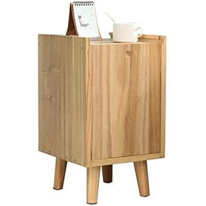 Bijzettafel Nachtkastje Mode Nachtkastjes Eenvoudige Moderne Nachtkastjes Kleine Kasten Creatieve Slaapzalen Slaapkamer Archiefkasten Nachtkastje Woonkamer(Wood color)