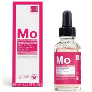 Dr. Botanicals Moroccan Rose Superfood Gezichtsolie met vitaminen, natuurlijk, topbehandeling tegen huidveroudering, voor alle huidtypes, onmiddellijke resultaten