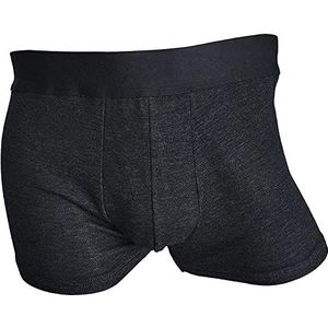 LukyTrge EMF Anti-Straling Korte Zilveren Vezel Onderbroek Stralingsafscherming Ondergoed Shorts Broek Slips, Zwart, M