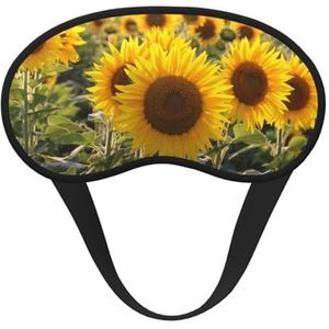 FZGGWYHL Geel Zonnebloem Bloemen Gedrukt Verduisterende Slaap Masker Aid Oogmasker Reizen Slaap Oogmasker