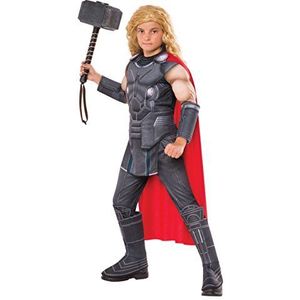 Rubie's Officiële Marvel Ragnarok Thor, Deluxe Kinderkostuum - Grote leeftijd 8-10, Hoogte 147 cm