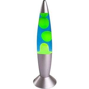 7even Lava lamp raket 35cm groen-blauw retro lamp klaar met stekker ..
