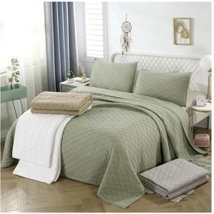 Matrastopper ademende matrastopper katoenen sprei op het bed zachte bedhoes paar quiltset quilten matrastopper tweepersoonsbed deken spreien en dekbedden zachte matrastopper (licht g