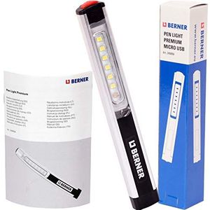 Berner Pen Light Premiumline 6+1 LED-lamp werkplaatslamp Micro USB