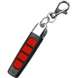 Garagedeur afstandsbediening, 433MHz Auto Copy Afstandsbediening 4 Kanaals Code Garagepoortdeuropener Controller Duplicator Klonen Autosleutel,voor elektrische poortdeur garagedeur(Black-Red)