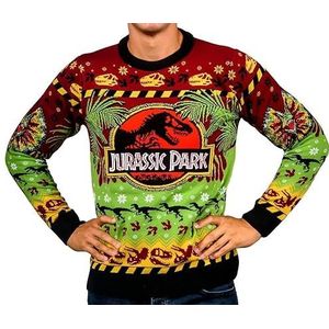 Jurassic Park Kersttrui voor dames en heren, cadeau, Meerkleurig, L