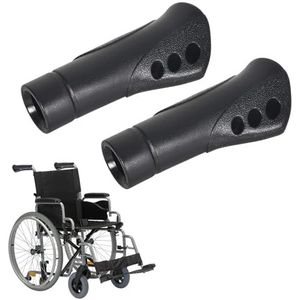 2 stuks comfortabele, ergonomisch gevormde rubberen handgrepen, rollatorhouder, rechts en links, handvat voor mobiliteitshulp, diameter 22 mm (zwart A)