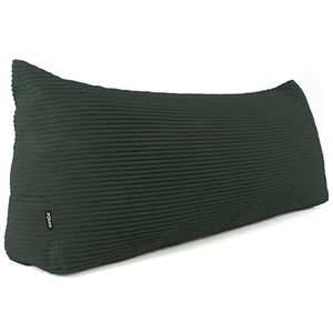 Groot leeskussen met armleuningen, lenden- en rugsteunkussen met zakken en nekkussen, leeskussen met versnipperd schuim, ideaal voor readin, speelgames, ontspannen, tv kijken, met afneembare hoes