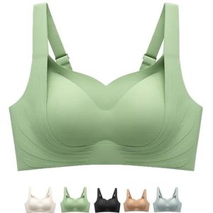 Ondersteunende, Draadloze Liftbeha, De Hele Dag Comfort, Geen Lekken, Vormgevend En Naadloos Ontwerp(Green,XX-Large)