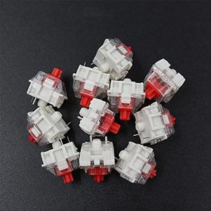 Zwart Blauw Bruin Rood Mechanisch Toetsenbord Schakelaars voor CIY Sockets SMD 3Pin Dunne Pins Gaming Toetsenbord Schakelaars Compatibel voor MX Schakelaar (100STKS) (rood)
