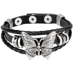 BOSREROY Verstelbare Mode-sieraden - Punk Lederen Armband Faux Ketting Choker Vrouwen, 9, Agaat