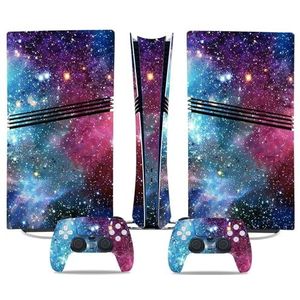 Anti Kras Voor PS5 Pro Skin Disc Edition & Voor PS5 Pro Skin Digital Edition Console Controller Vinyl Cover Skins Wraps Krasbestendig Compatibel 10754 Geen Schuimvorming(Disc Version)