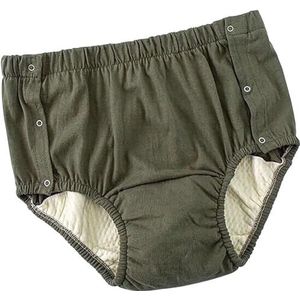 Urine-incontinentieslips, ademende incontinentieonderbroeken gemaakt van katoen, lekvrij ondergoed wasbaar herbruikbaar matige urine-incontinentieslips (Color : Green, Size : XXXLarge)