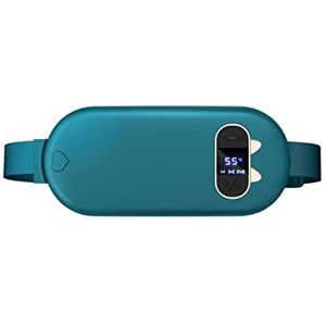 Periode Belt Oplaadbare Draagbare Verwarming Pad voor Menstruatie Krampen Onderrug Maag 3 Temperatuurniveaus, Power Storage Instant Heating (donkergroen)