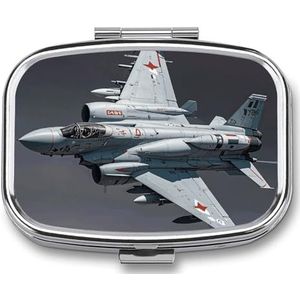 Jet Fighter pillendoos pillendoosje schattige pillenorganisator pilhouder medicijnpillenorganisator pillencontainer dagelijkse pillenorganizer kleine pillendoos pillendoosje voor portemonnee zak