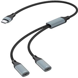 ZEPFJHE USB C Splitterkabel 60W opladen en gegevensoverdrachthubs voor het aansluiten van telefoons laptops en tablets aan accessoires