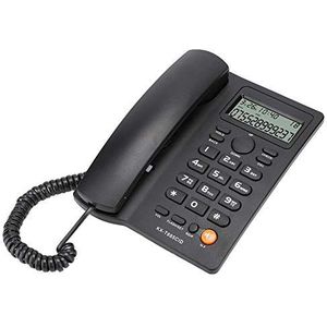 Vaste telefoon, telefoon met snoer met nummerweergave, ruisonderdrukking, dubbele deur, pauzeer/wachtfunctie, geschikte snelkiescode, kabel voor thuis, hotel, bedrijf, kantoor. (Zwart)