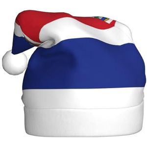 SSIMOO Costa Rica Vlag Kerstfeest Hoeden Volwassen Kerst Hoeden, Vakantie Feest Accessoires, Licht Het Feest!