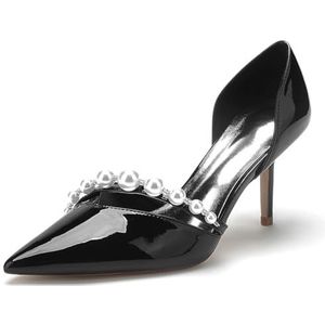 EICOFF Womens Pearl Stiletto Hakken Pumps Hoge Hakken Gesloten Puntige Neus Slip-On Hof Schoenen Bruiloft Bruidsjurk Feest Prom Schoenen,zwart,35 EU
