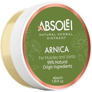Absolei Arnica Zalf, Natuurlijke Zalf voor Spieren, Blauwe Plekken en Zwellingen, 40 ml
