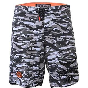ROCK-IT Apparel I Zwemshort voor heren [Maten: S-3XL] I Groene zwemshort voor heren I Comfortabele boardshort in camouflagelook I Perfect voor het strand, het zwembad of het buitenbad I Camo Wit 3XL