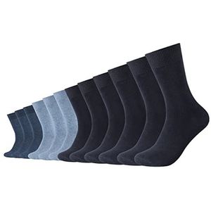 Camano Unisex sokken Comfort Cotton Crew 12-pack 35-38 39-42 43-46 zwart grijs blauw, Navy Mix (5997), 43-46 EU