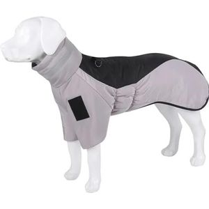 Winterkleding for grote honden Waterdichte grotere hondenjas Vest met hoge kraag Warme hondenjaskleding Compatibel met Franse Bulldog Greyhound (Color : Black, Size : 4XL)