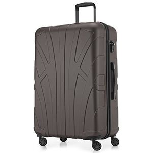 Suitline grote harde koffer trolley, reiskoffer check-in bagage, TSA, 76 cm, ca. 86 liter, 100% ABS mat titanium