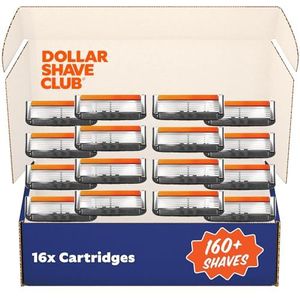 Dollar Shave Club | 6 Blade Club Series scheermes navulpatronen, 16 Count | Precisie gesneden roestvrijstalen messen met een ingebouwd trimmermes | NIET COMPATIBEL MET ERFGOED/EXECUTIVE
