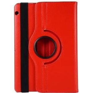 360 draaibare hoes geschikt for Huawei MediaPad T5 10.1 M5 8.4 10.8 tablethoes (Color : Red, Size : For M5 10.8)