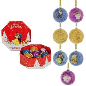 Disney Set van 7 Beauty & the Beast Kerst Hangende Ornamenten Kerstballen Boomdecoraties