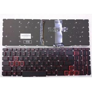 Amerikaans verlicht toetsenbord voor Acer AN517-51 AN715-51 AN515-54 N20C2, N18C3 N18C4 laptop(Red key US backlit)